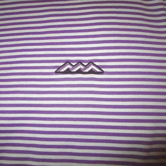 Vtg Peter Millar Polo Shirt Size L Drum Stripe Performance Stretch Mountains - Picture 3 of 11